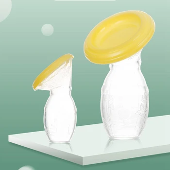 

Silicone Breast Pump Manual Breast Pump Companion Automatic Breast Milk Milking Milk Spill Collector Puerperal Nursing Pump