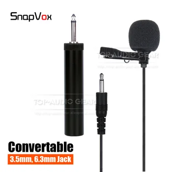 

3.5 6.3 mm Lavalier Tie Clip On Lapel Mic For JOYO AC20 AC40 AC 20 40 Guitar PA Speaker AMP Power Amplifier Megaphone Microphone