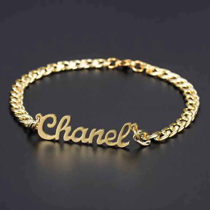 

Punk Style Cuban Chain Custom Name Anklet For Women Stainless Steel Personalized Handmade Jewelry Boho Beach Foot Couple Gifts