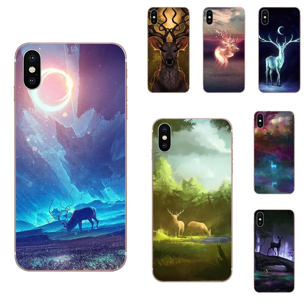 

Rubber Transparent Shell Phone Case Fantasy Animals Deer For LG K50 Q6 Q7 Q8 Q60 X Power 2 3 Nexus 5 5X V10 V20 V30 V40 Q Stylus