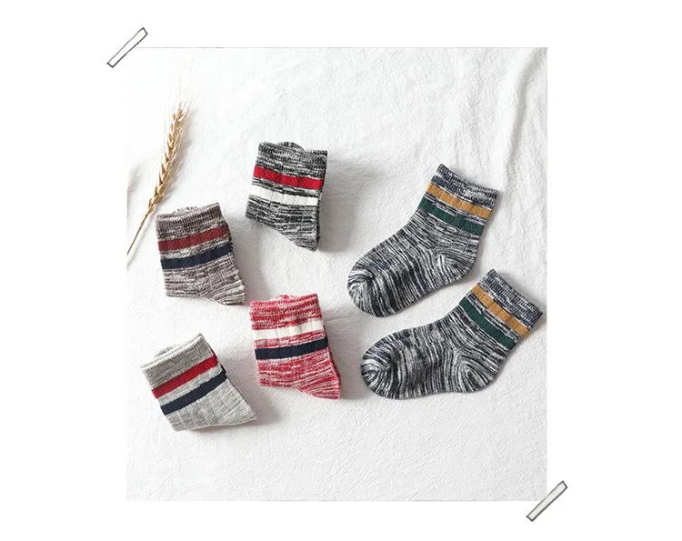 Коллекция года, осенние детские носки новые стильные детские носки в ретро-стиле из двух ветровых волокон Zhuji