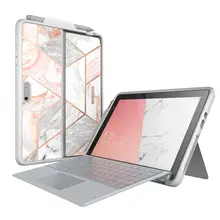 Coque de protection pour Microsoft Surface Go/Surface Go 2, motif marbre, Compatible avec clavier