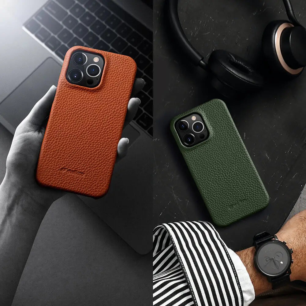 Case For iPhone 15 Pro Max Genuine Leather 13 Cases 14 Pro Max Back Cover Luxury Handmade 13 Mini 14Plus Protective shell
