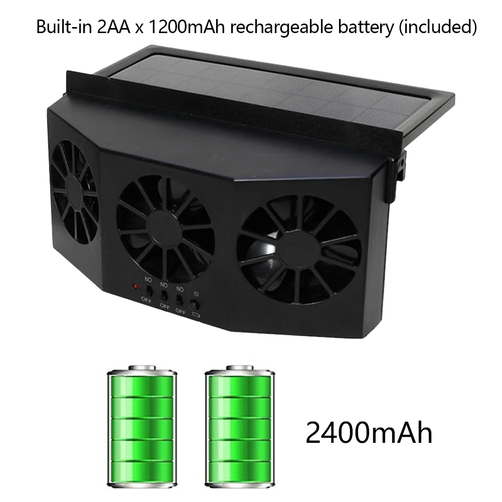 3 воздушный охладитель Портативный Авто Вентилятор охлаждения солнечной энергии безопасный автомобильный Кондиционер выхлоп