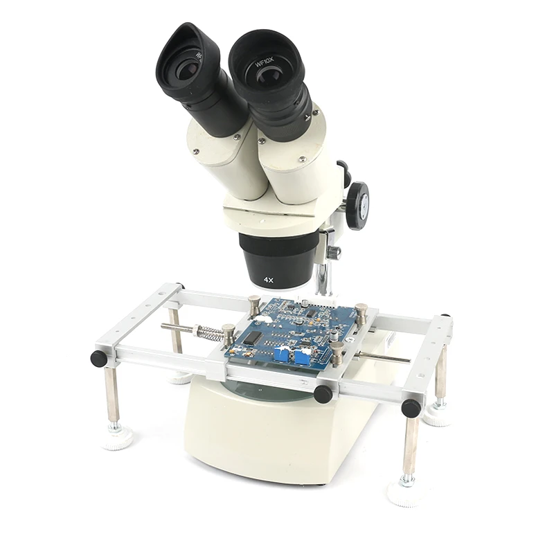 

20X-40X 20X 40X Industrial Stereo Binocular Microscope Eyepiece Bottom LED Illumination + PCB Holder PCB Soldering Phone Repair