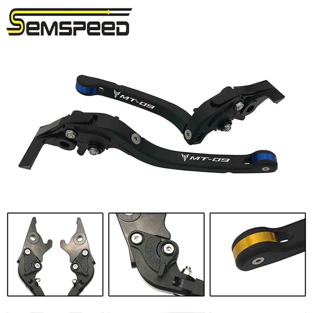 Вертикальные складные рычаги SEMSPEED с логотипом для Yamaha mt09 fz09 fz07 2014 2018 2019 2020 CNC