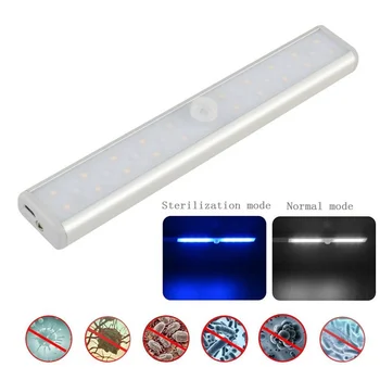 

UV Germicidal Light Ultraviolet USB Rechargeable White Light with UV Sensing Disinfection Lamp for Cabinet Wardrobe
