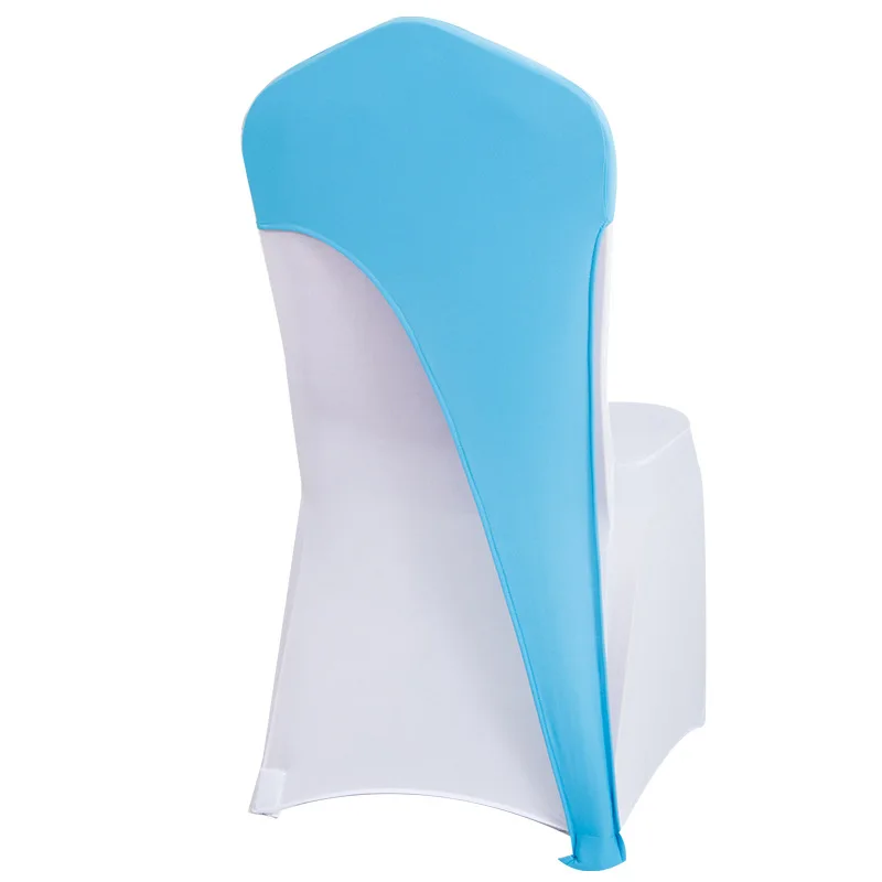 Spandex Chair Cover Solid Color Stretch Chair Cap Hood Elastic Chair Sash Bands For Banquet Event Decoration