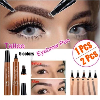 

Professional Fine Sketch Liquid Eye Brow Pencil Waterproof Fork Tip Eyebrow Tattoo Pencil Eyebrow Pen Long Lasting Hot