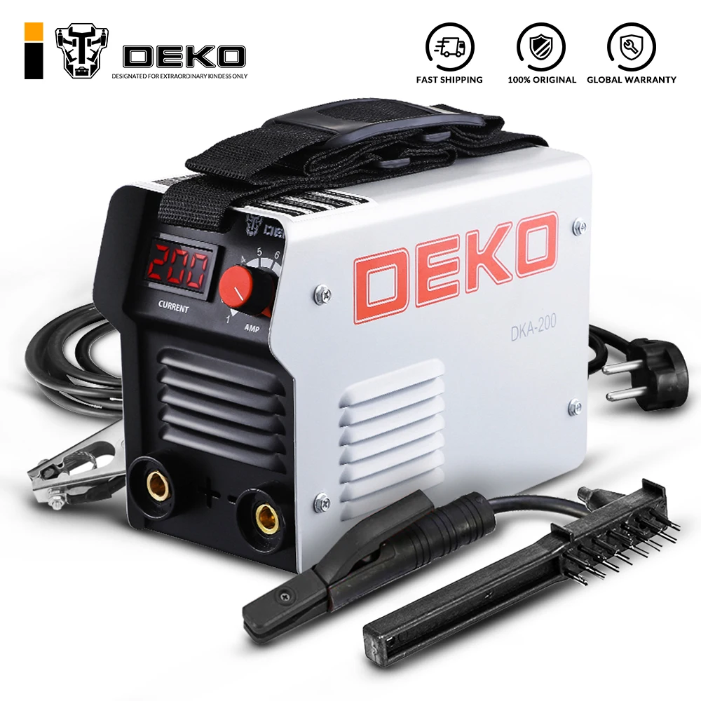 DEKO DKA 200G DC инверторный дуговой полуавтоматический сварочный аппарат 220 В IGBT MMA для