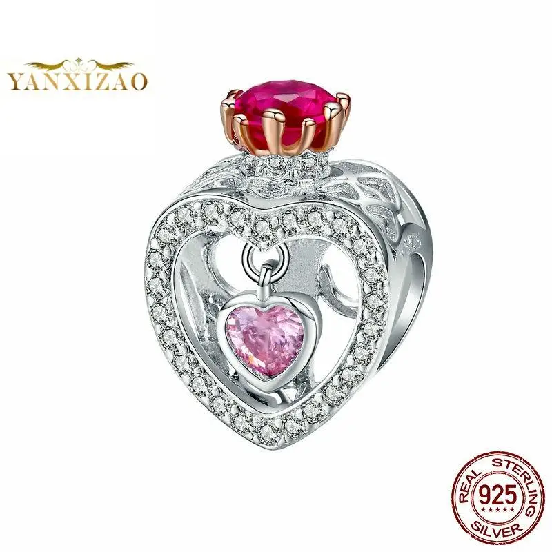 В форме сердца полые Diy аксессуары буквы бусины для изготовления ювелирных изделий подходят Пандора талисманы 925 серебро браслет