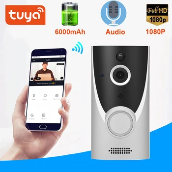 

Tuya 1080P WiFi Video Doorbell Smart Wireless WiFi Security Door Bell Visual Recording Home Monitor Night Vision Intercom door