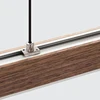 Customized 3m Length Solid Wood LED long Hang Lamp industrial style office bar Kitchen living room Alloy Pendant Light 6