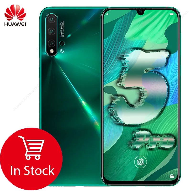 Оригинальный HuaWei Nova 5 Pro мобильный телефон 6 39 ''OLED 8 ГБ 128 Восьмиядерный в Wi-Fi