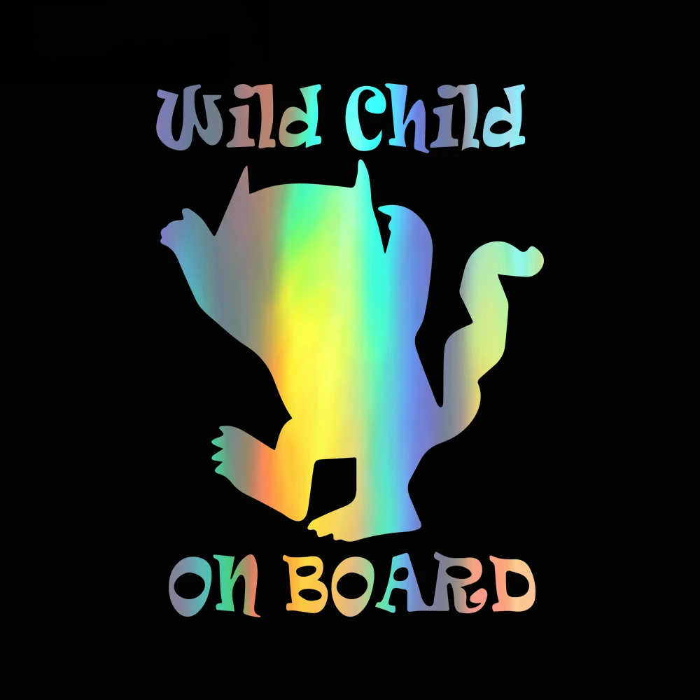 

Naughty Car Sticker Wild Child on Board Vinyl Body Window Bumper Stickers and Decals Auto Decor Kid Warning Sign Car-Styling