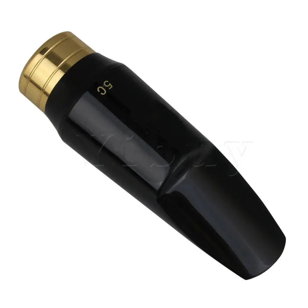 Yibuy бакелитовый медный полуметаллический мундштук для Soprano Sax Woodwind 5C