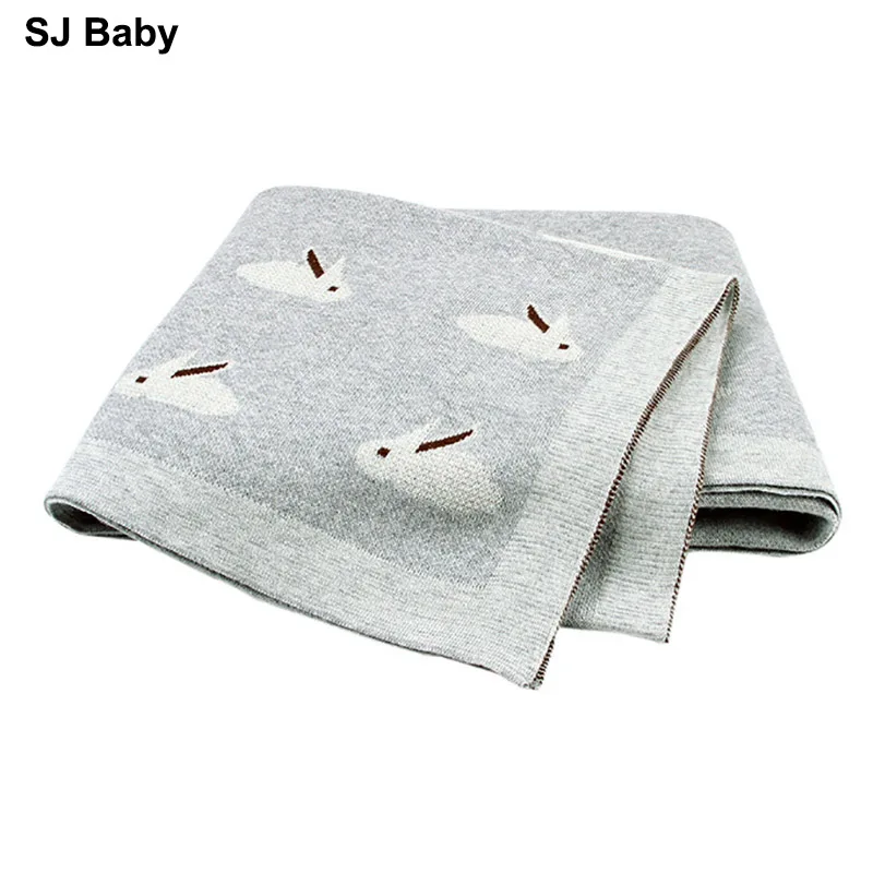 

Baby Blanket Knitted Newborn Blankets Soft Wrap Infant Cartoon Rabbit Knit Receiving Blankets Children Quilts Toddler Outfits