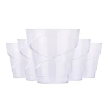 Экологическая чашка для смузи, одноразовые пластиковые удобные вечерние чашки для пудинга, экономичные чашки для мороженого, торта, 5 шт, чашки для десерта, кухонные