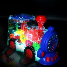 

Baby Fun Toys Electric Universal Transparent Gear Train Set with Colored Light Music Children Boys and Girls Christmas Gifts