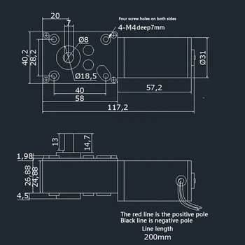 

New 24V DC Worm Gear Reducer Powerful High Torque Motor Reverse Gearbox Door Robot 80Rpm