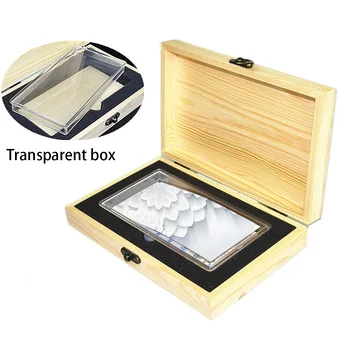 

Organizer Protection Case Photo Letter Portable Home Square Coin Universal Storage Box Wooden Collections Commemorative Banknote