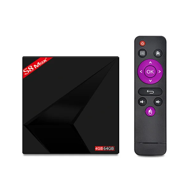 S8 Max Plus Smart tv Box RK3328 4 Гб ОЗУ 64 Гб ПЗУ 5G wifi bluetooth 4,0 Android 9,0 4K приставка видео декодер
