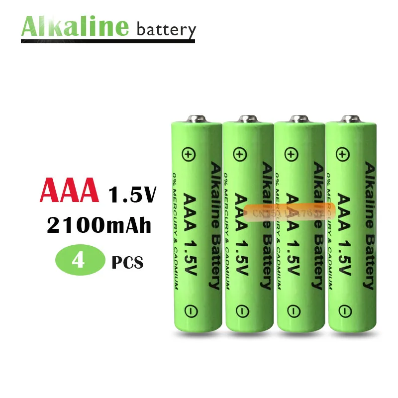 4 шт. бренд AAA батарея 2100mah 1,5 V Щелочная AAA аккумуляторная батарея для дистанционного управления игрушечный светильник Batery