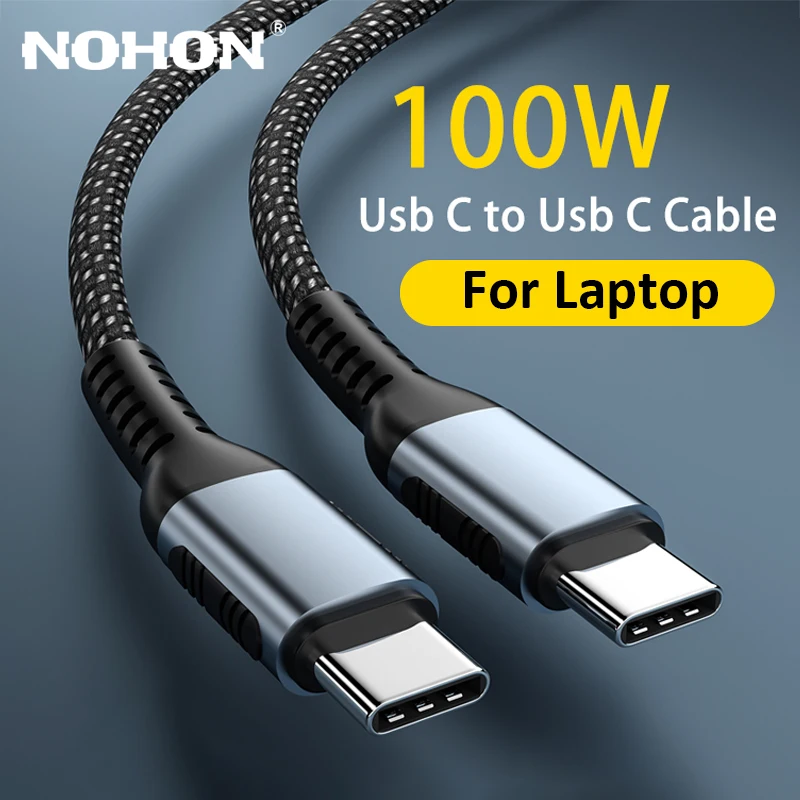 NOHON USB C To Type Cable for MacBook IPad Pro PD 100W Fast Charging Cord Huawei Samsung S21 Xiaomi POCO X3 M3 | Мобильные телефоны