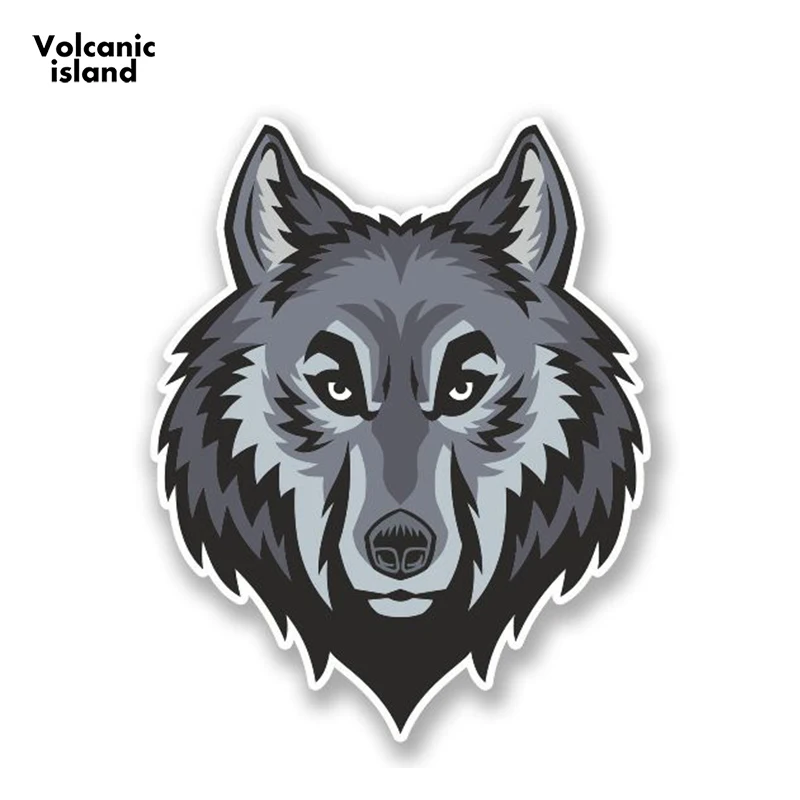 

Wolf Head Vinyl Sticker iPad Laptop Car Bike Quad Helmet Decal Dog Animal Funny Cartoon Car Stickers 13cm x 12cm