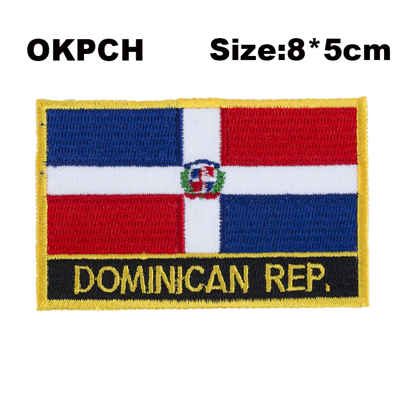 Нашивки в виде флага, Вышитый Флаг, нашивки, нашивки с национальным флагом для одежды, PT0052-R для украшения своими руками