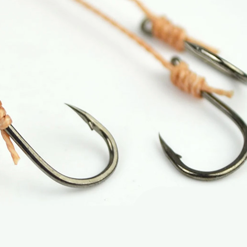 5 ensembles montages pêche avec hameçons acier carbone - Plombs de 3# à 13# pour mer