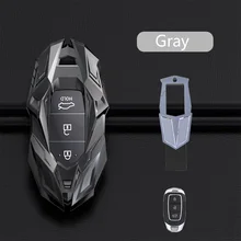 Funda de llave de coche de aleación de Zinc para Hyundai Elantra GT Kona Santa Fe Veloster, cubierta inteligente de mando a distancia, bolsa protectora, estilo de coche