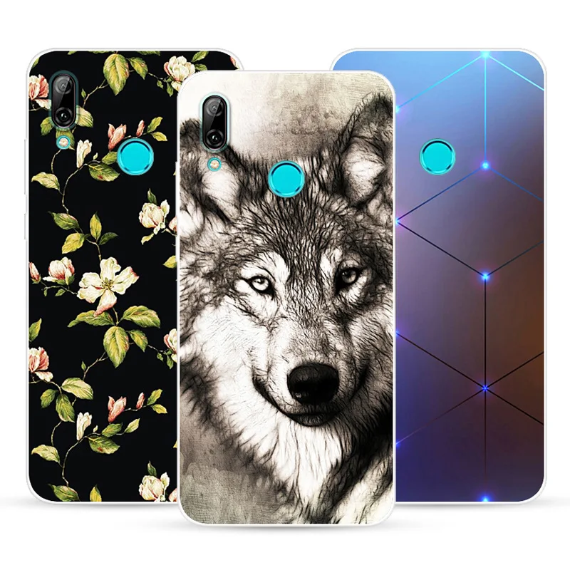 Case Cover for Huawei P Smart 2019 Soft Silicone TPU Floral Flower patterned painting Samrt Phone case |
