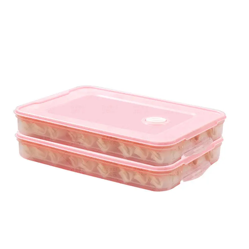 Пластиковый контейнер для фруктов и овощей холодильник для хранения микроволновой печи контейнер с крышкой кухонные коробки для хранения - Цвет: 2 layers 2 lids