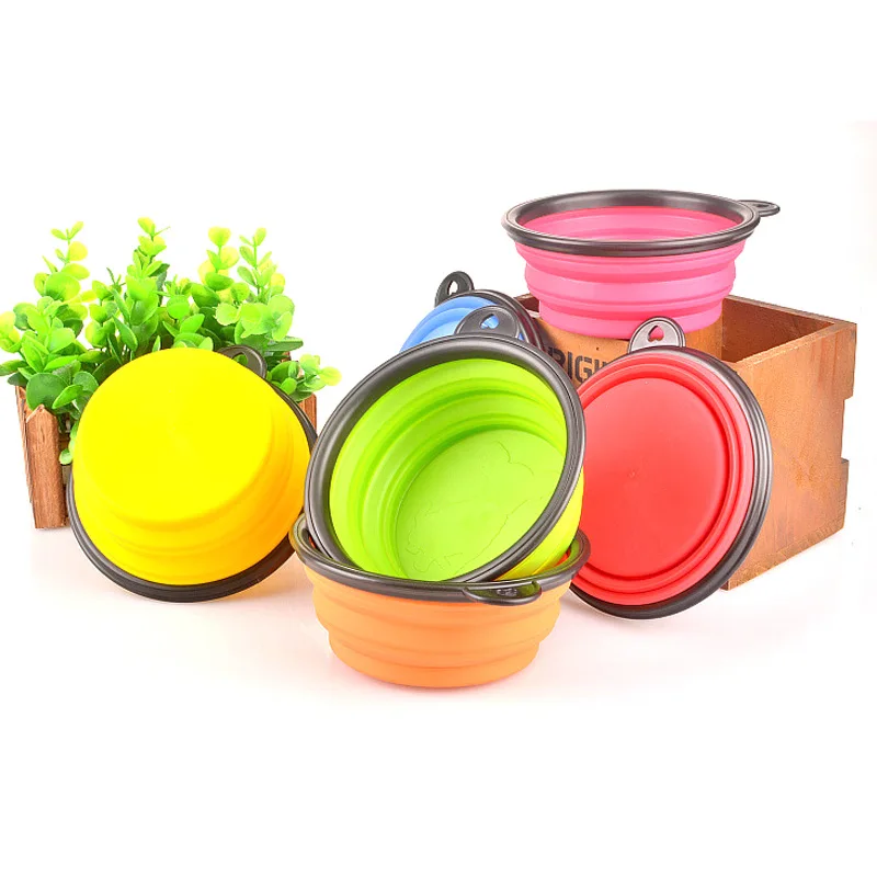 

Bowl Portable Foldable Collapsible Food Water Feeding Travel Bowl Dogs Cats