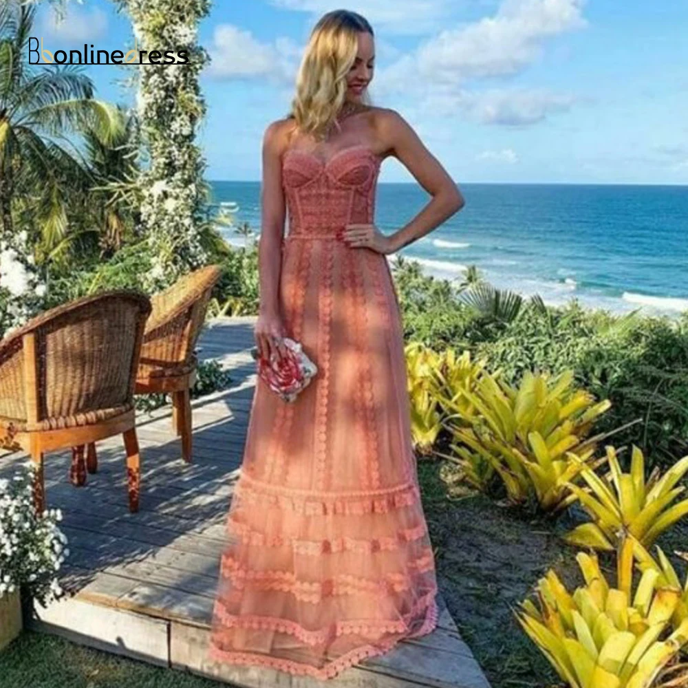 

Party-Dress Elegant Lace Long Prom Dresses Sweetheart Floor Length Prom Dress Sleeveless Formal Gowns vestido de festa