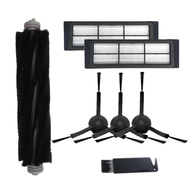 

7PCS Main Brush Side Brushes HEPA Filter Cleaning Tool Replacements for Xiaomi Xiaowa Roborock Vacuum Cleaner