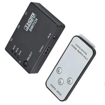 

3x1 HDMI Splitter 3 Ports 1080P Video HDMI Switch Switcher HDMI Splitter with Remote Splitter Box HDMI Adapter for HDTV DVD PS3