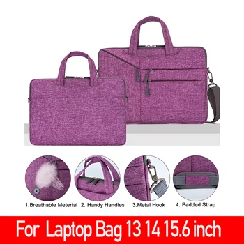 

Laptop Case Handbag Protective Shoulder Bag Notebook Carrying Sleeve Case For ASUS Acer Lenovo Dell 13 14 15.6 inch Macbook Air
