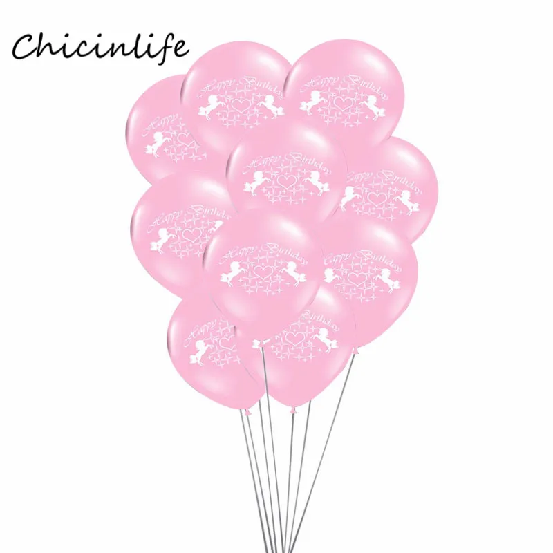 10Pcs Viola Rosa Unicorno Buon Compleanno Palloncino In Lattice Palloncini Unicorno Baby Shower Decorazione Festa Di Compleanno Compleanno Unicorno
