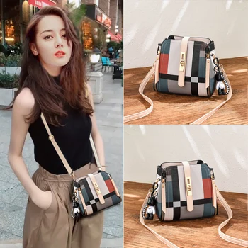 

Texture small bag lady 2020 bucket bag new tide soft leather PU female bag ins fashion high-end shoulder slung bucket bag