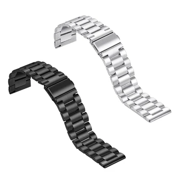 

Replacement Strap For Haylou Watch LS02 Double Snap Buckle Three Beads Solid Stainless Steel Strap Fashion