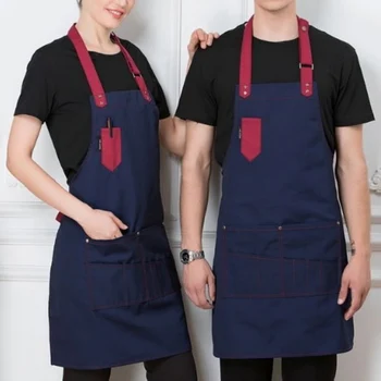 

Professional Kitchen Tools Cooking Apron Chef Waiter Barbecue Barber Apron Kitchen Accessories multi-pocket Apron
