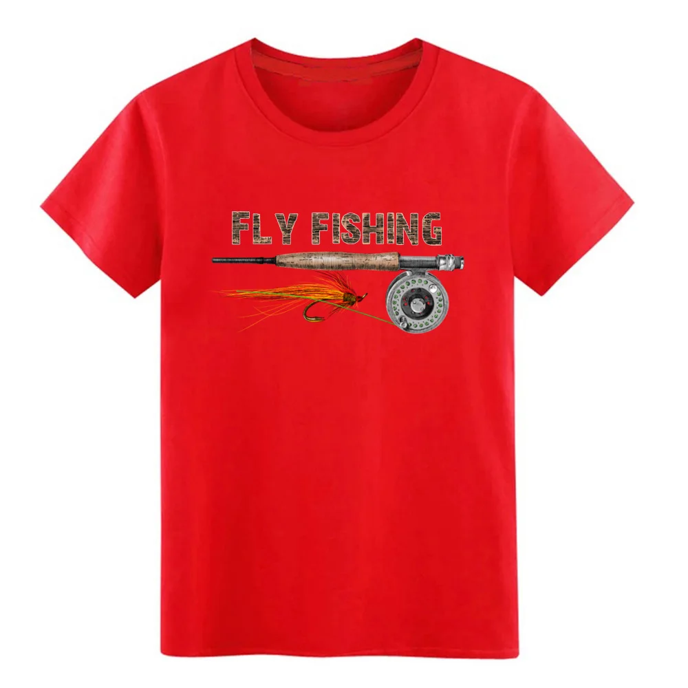 Мужская футболка для рыбалки нахлыстом, трикотажная футболка с круглым вырезом, стандартный известный стиль, Весенняя официальная рубашка - Цвет: Red