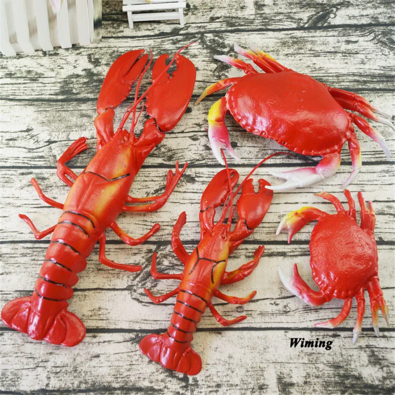 

Simulation Lobster shrimp Crab sea cucumber Model toys hotel restaurant decoration Artificial Foods fake food seafood props