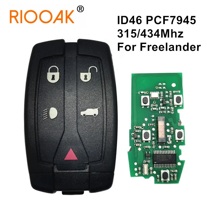 315/433Mhz Id46 7945 Chip Car Remote Key Auto Smart Remote Control Chiave Vuota Per Land Rover Freelander 2