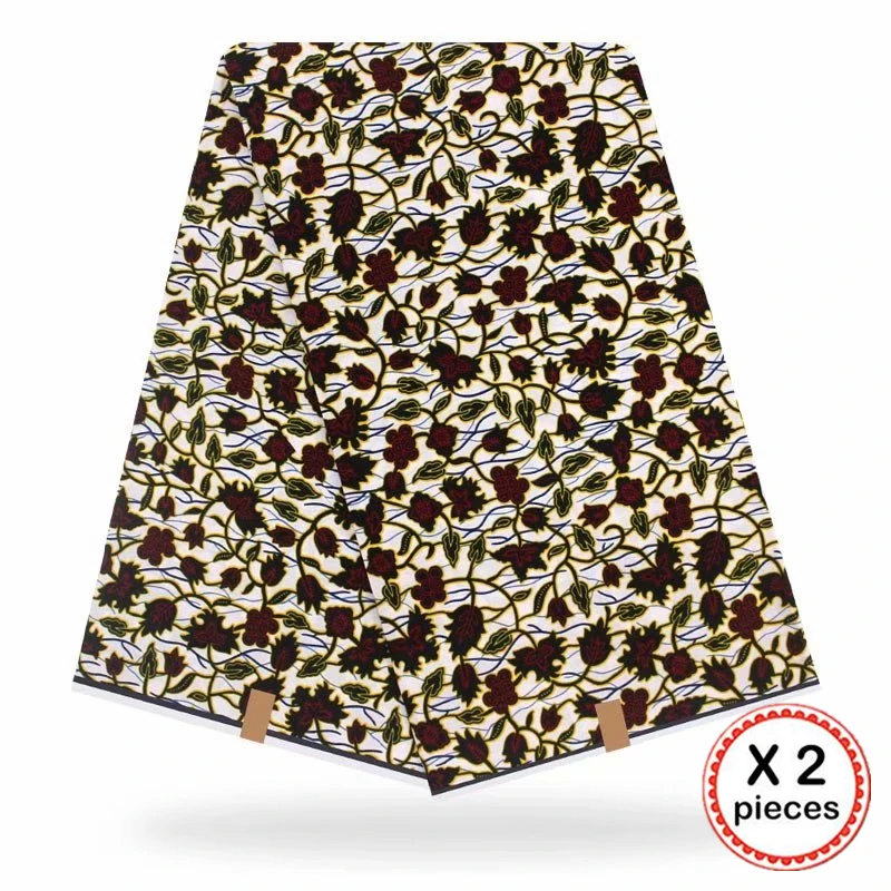 Анкара африканская ткань 12 ярдов Хлопок нигерийский стиль швейная африканская вощеная ткань принтом Гана для свадебного платья 11014