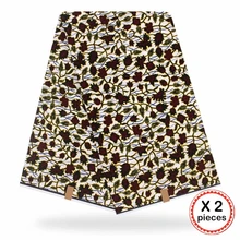 Анкара африканская ткань 12 ярдов Хлопок нигерийский стиль швейная африканская вощеная ткань принтом Гана для свадебного платья 11014