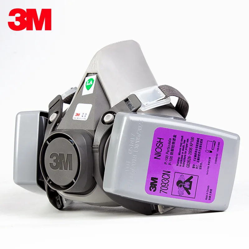 3M 6200 полулицевой респиратор 7093 P100 фильтр для пыли коробка пара подходит 6000 7500 6800