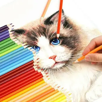 

1 Set Of 120 Color Colored Wooden Pencil Set Drawing Pencil Colors Prism Student Color Sketch Very Gift Rich Art Supplies Y5M4